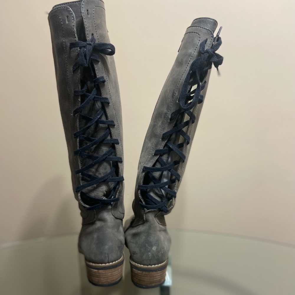 Wolky boots, size 8, grey taupe in color